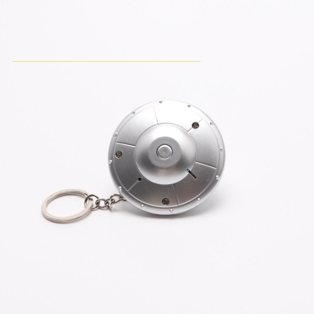 LED Light Flying Disc Keychain Pendant Spaceship Model Keyring Kids Toy UFO Keyring  Small Toy