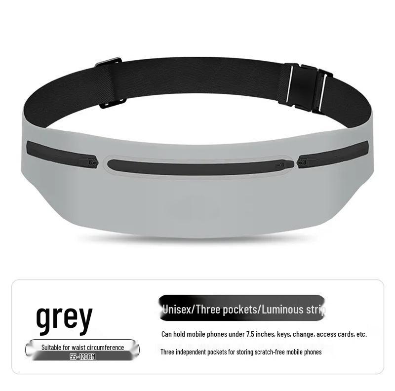 Ultra-thin Lycra Waterproof Waist Bag with Three Pockets for Men & Women