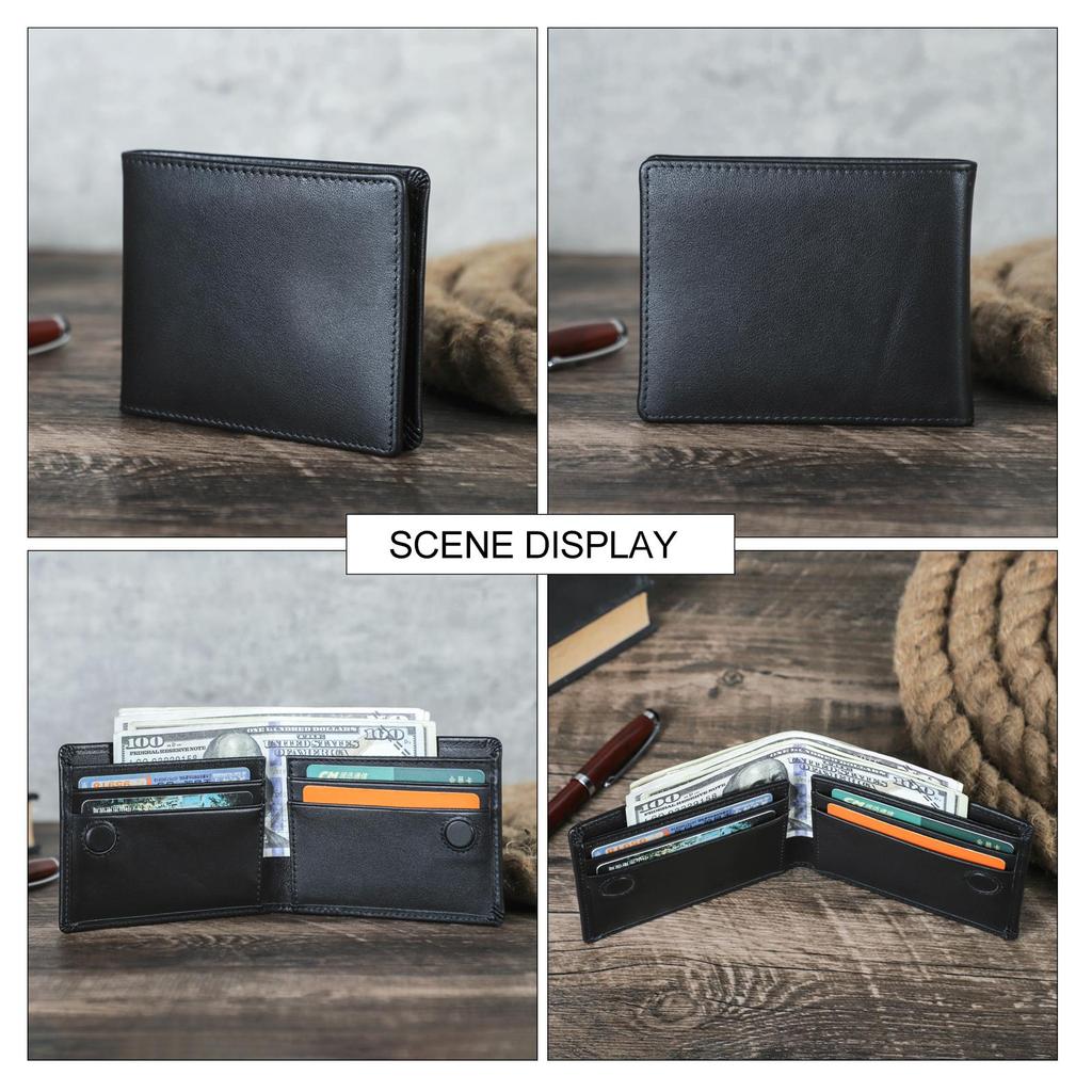 Тонкие кошельки CONTACT'S из натуральной кожи для мужчин, держатели для карт с магнитной пряжкой, зажимы для денег, брендовые роскошные дизайнерские мини-мужские кошельки