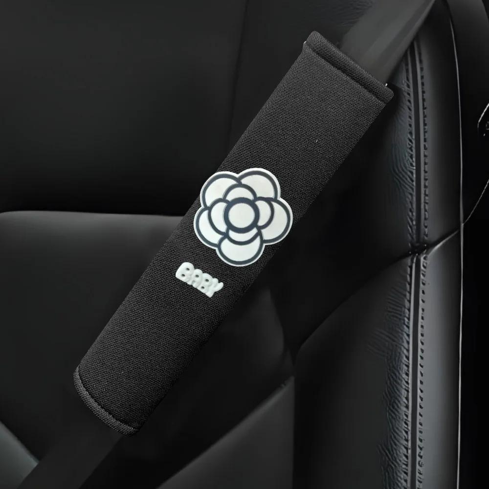 Car Seat Belt Shoulder Pads with Embroidered Heart Design,Automotive Interior Accessories, Seat Belt Cover Shoulder Strap