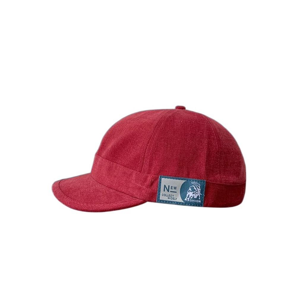Japanese Style Short Brim Baseball Cap Solid Color Peaked Cap Casual Sunscreen Sun Hat  Sports