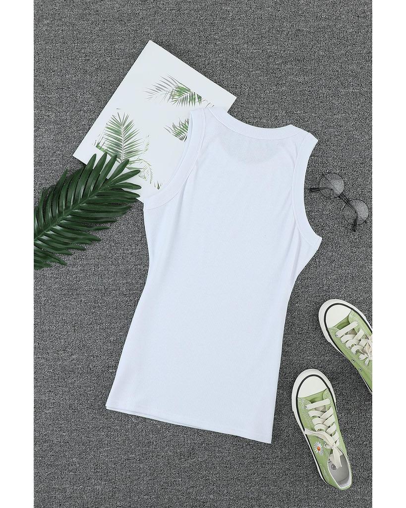 Azura Exchange Белая ребристая майка