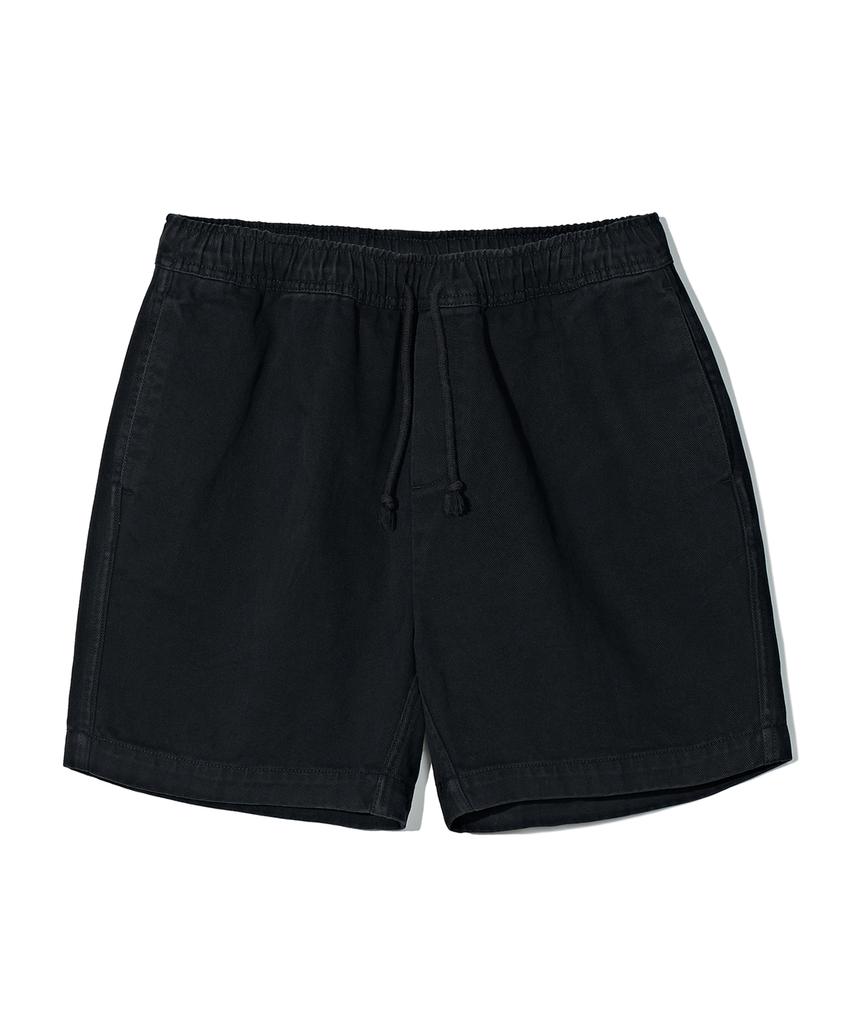 PARTIMENTO Elastic Waist Easy Shorts Black
