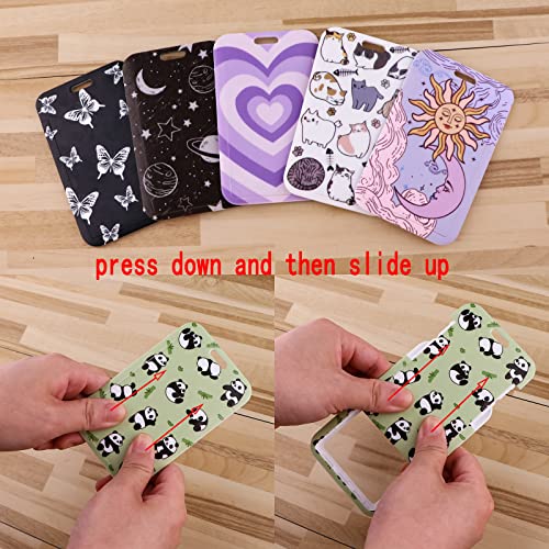 Love purple ID lanyard cute multi-purpose key lanyard