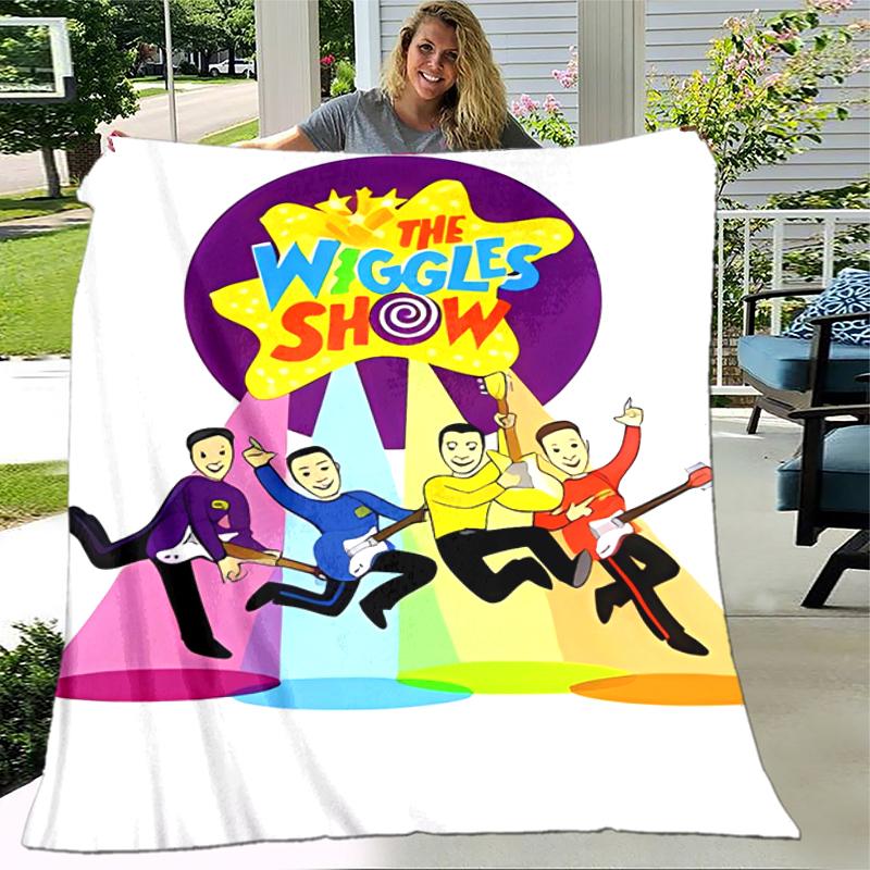 1pc Blanket The Wiggles Print Design, Lightweight Blanket for Sofa, Bed- Soft &Warm, Gift for All Seasons like Christmas, Halloween