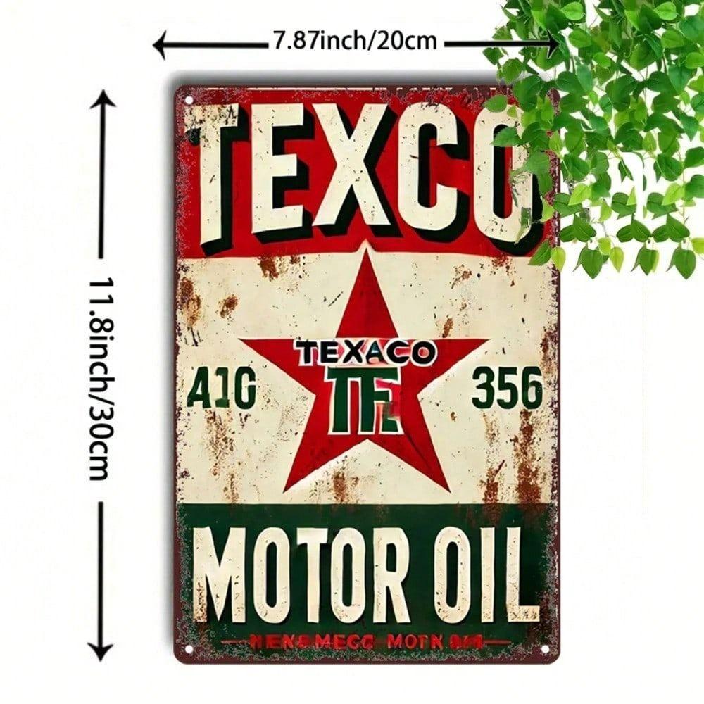 Винтажный металлический плакат Texaco Красная Звезда Масло Ретро Декор Стены Бара Вывеска