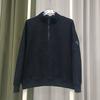 CP cross-border factory spot cp semi-zipper fleece sweater solid color pocket lens badge men and women of the same style 1