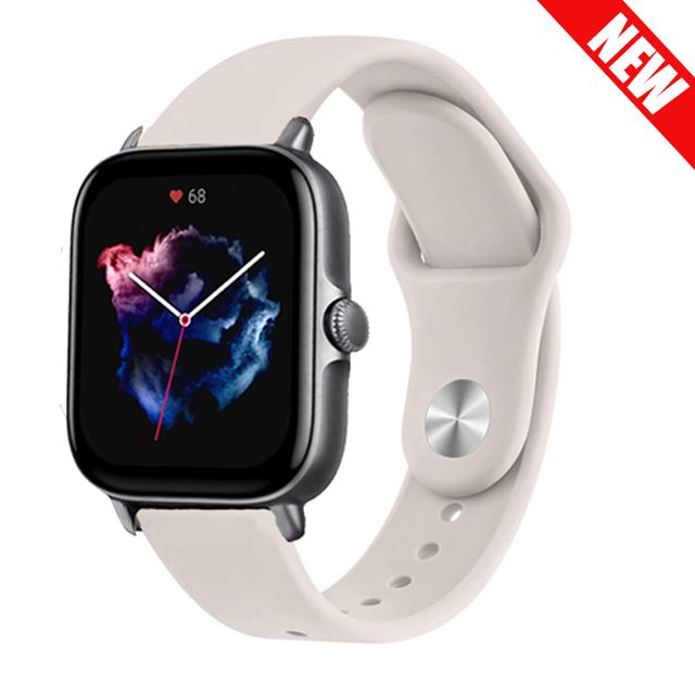 20 мм/22 мм ремешки для часов для Amazfit GTS 4/3/2/2e/Mini/GTR 42 мм/GTR 4/3 Pro Силиконовый браслет Amazfit helio/balance 2 bip 5 6 ремешок