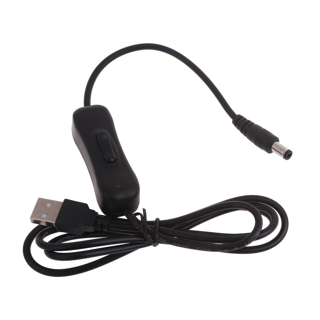 Кабель питания 5 В, USB-разъем 5,5x2,1 мм, шнур для зарядки с переключателями для маршрутизатора, светодиодная подсветка, охлаждающий вентилятор, электроника 5 В