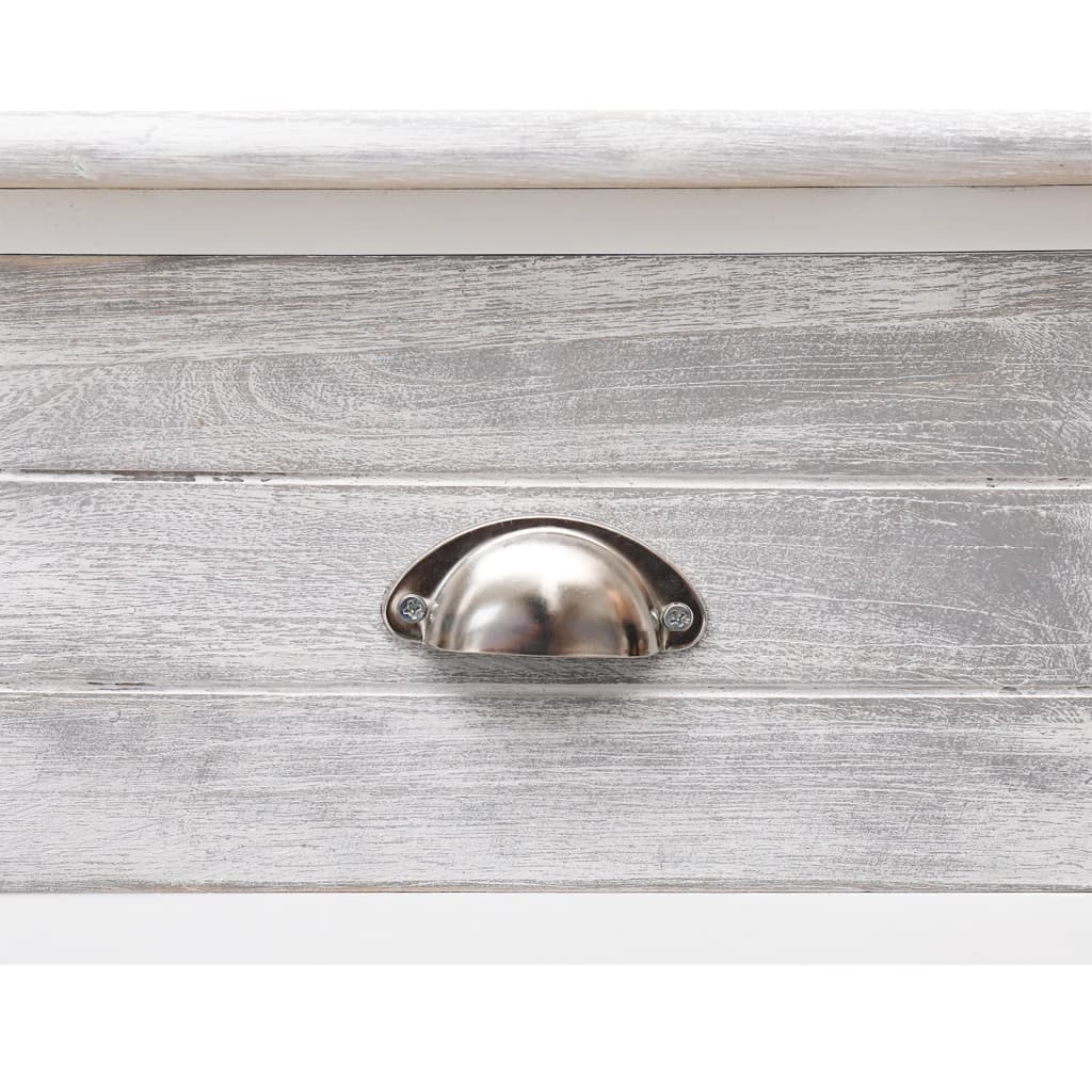 Sideboard Antique Grey 108 x 30 x 76 cm Solid Paulownia Wood