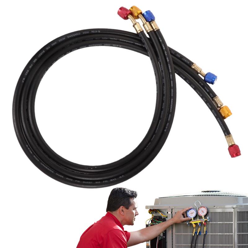 HVAC Charging Hose Kit For Air Condition Refrigerant Charging Strong Sealing Car Fluorinated Refrigerant Pipe For Mini Trucks