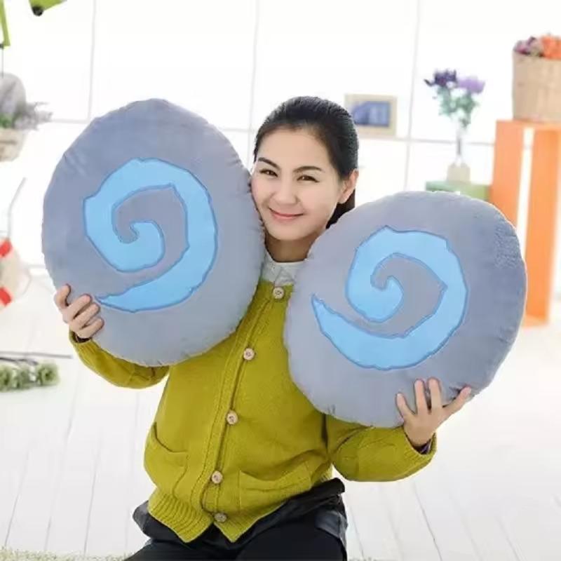 45Cm Hearthstone Game Simulated Stone Cushion Soft Hand Warmer Pillow Stuffed Plush Toy Sofa Decoration Girl Boy Birthday Gift