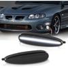 Gempro LED Side Marker Lights for Pontiac GTO 2004-2006 Front Bumper Marker Parking Lamps Smoked Len, 2PCS (White Led)