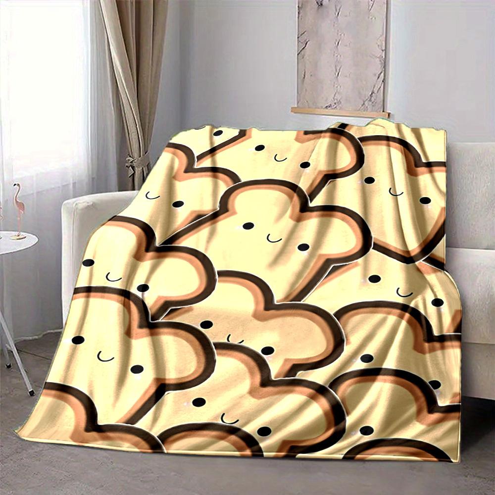 1pc Bread Pattern Blanket Warm, Cozy, And Soft, Suitable for Sofas, Beds, Cars, And Office Use.Perfect for Camping And Travel, Making It a Great Gift