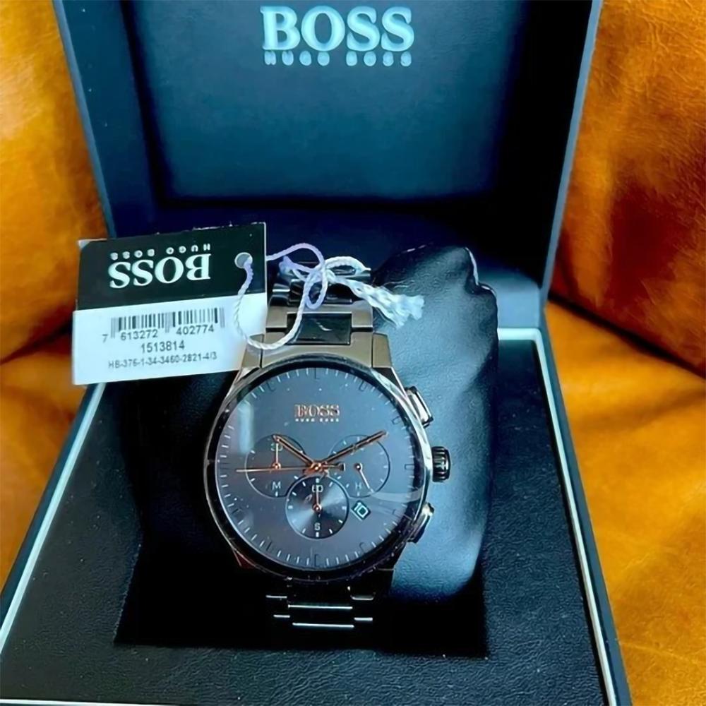 Hugo Boss 1513814 Men's Quartz Watches Black Dial 44 MM + Box