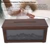 180ml Water Tank Wood Grain Fireplace Aromatherapy Diffuser Simulation Flame Humidifier Essential Oil Diffuser for Home Dark