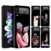 Черный коричневый волос Baby Mom телефон чехол для Samsung Z Flip3 Flip4 Flip5 чехол для Z Flip 3 Flip 5 4 5G черный жесткий складной чехол