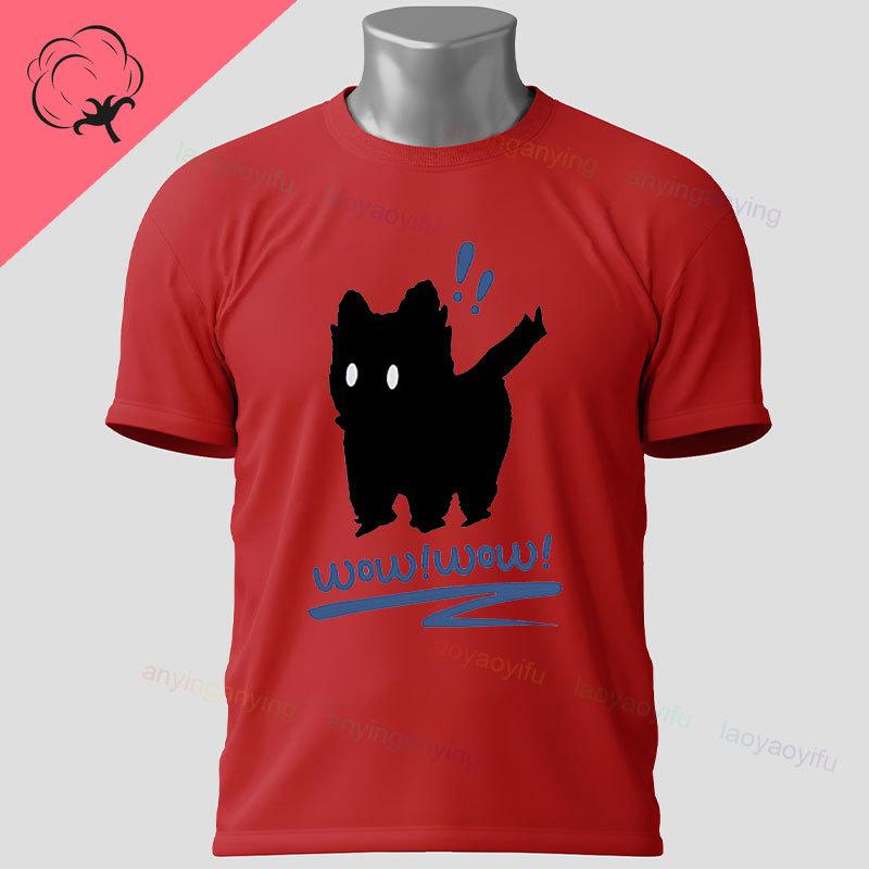 Funny The Neko Face Graphic Tshirt Fashion Casual Short Sleeve Round Neck 100 Cotton Y2k Tshirt Perfect For Outdoor Wear