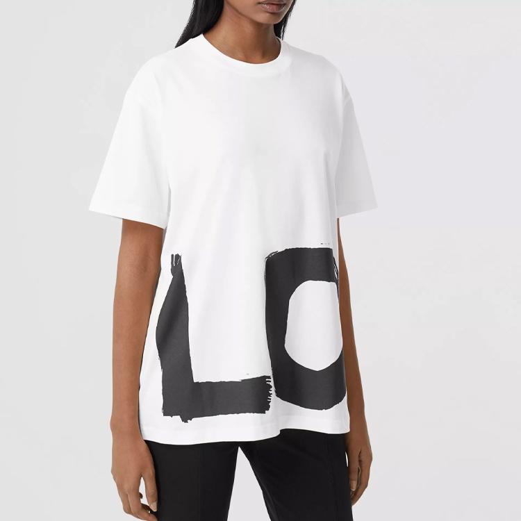Burberry love print oversized T-shirt Women's 80373031