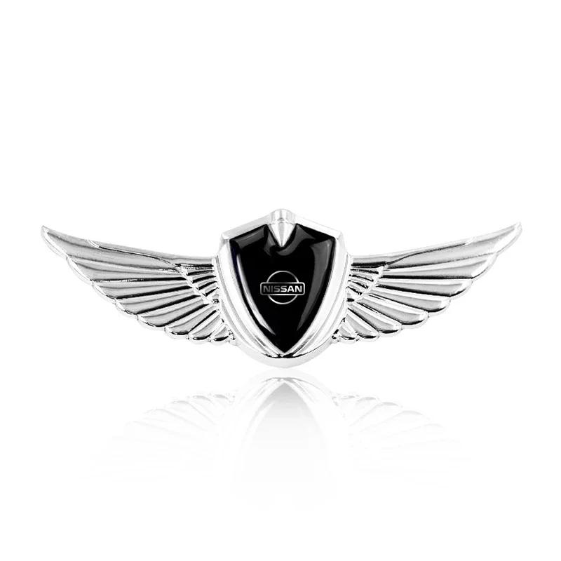 1PCS 3D Metal Wings Badge Car Side Marker Window Trunk Sticker Decal For Nissan X-trail Almera Qashqai Tiida Car Accessories