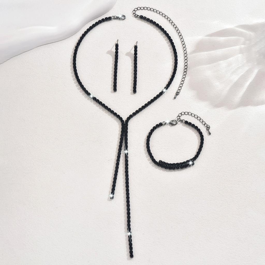 Женские серьги-браслеты со стразами, ожерелье, комплект ювелирных изделий для свадьбы, вечеринки, фестиваля, подарков