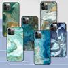 Черный силиконовый чехол для телефона с пейзажным рисунком и мрамором для Apple Iphone 14 11 13 12 Pro Max Xr 7 8 +Se 2020 Xs 6 6s Plus 5 5S