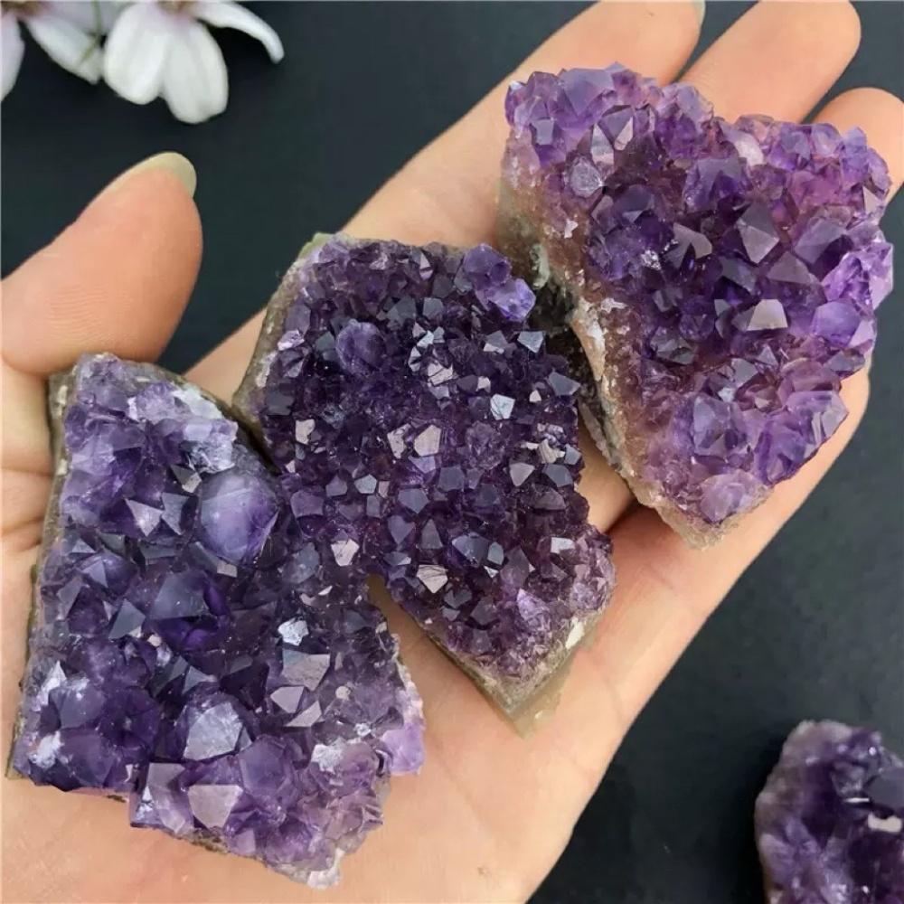 Natural  Amethyst Quartz Purple Crystal Cluster Healing Raw Stones Specimen Home Decoration Crafts Decoration Ornament