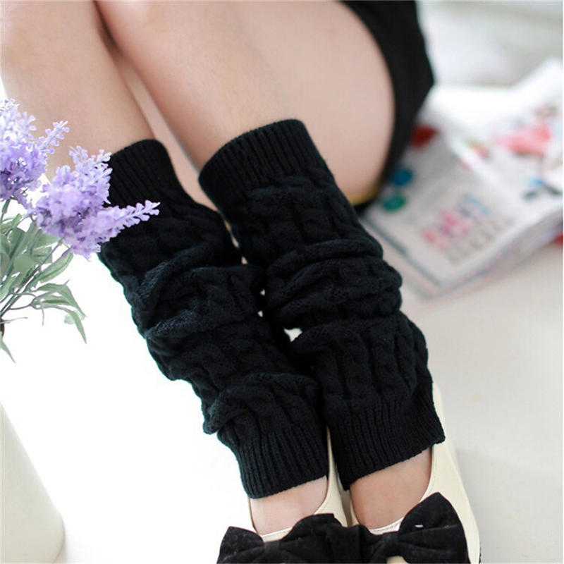 Женские зимние вязаные крючком гетры леггинсы чехол для ботинок