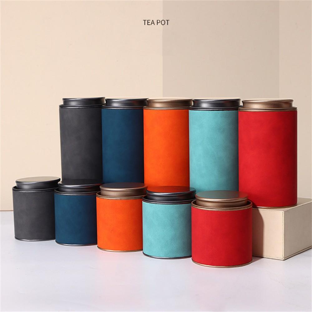 Mini Tea Caddy Sealed Storage Tank Portable Travel Tea Boxes Tea Tin Containers Coffee Canister Kitchen Spice Candy Jar