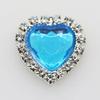 Mini 16mm(4/10 inch) 10pcs Heart Acrylic rhinestone Buttons DIY hair accessory Wedding Initiation Ribbon Decoration