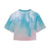 Футболка Li Ning Watercolor Tie-Dye Color Block с коротким рукавом, свободная, женская, светло-зеленая, AHSS090-2