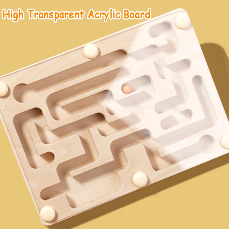 Детский Балансирующий Лабиринт с Шариком Игры Монтессо Лабиринт Вызов Тренировка Логического Мышления Головоломка Развивающие Игрушки