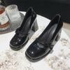 Fashion Elegant Heel Shoes Ladies 8cm High Heel Bowknot Solid Mary Jane Zapatos Adult Dress Pink White Black Cosplay Footwear 2025