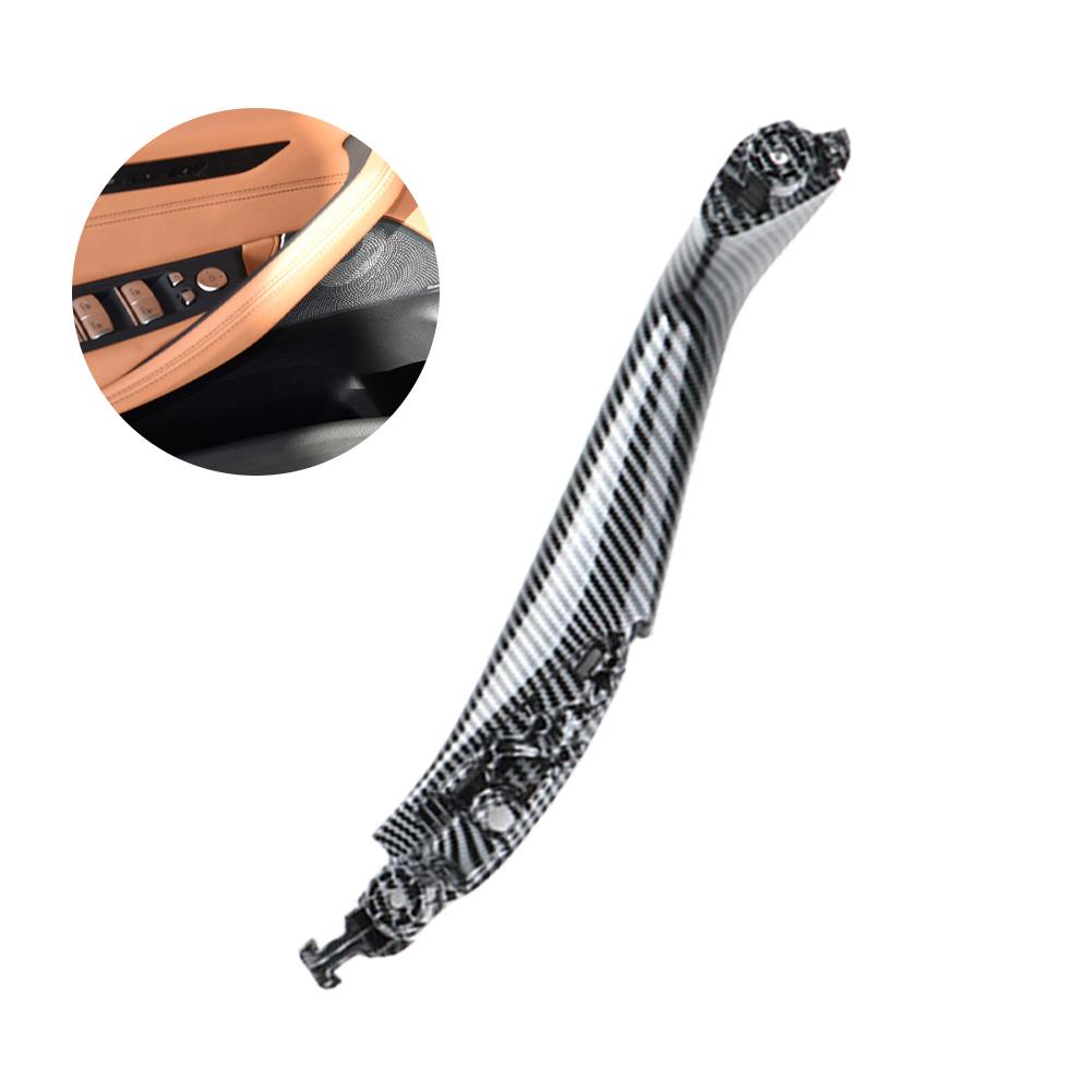 Внутренняя дверная ручка из углеродного волокна, внутренняя отделка панели автомобиля, черная дверная ручка 51417438523 для BMW 5 серии G30 G31 G38