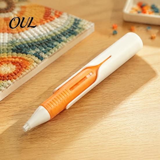 Faux Diamond Art Pen Automatic Bead Dispenser, Wax-Free Pen, Embroidery Craft Supplies Picker Tool for Round Diamonds Crafting Dispenser