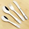 Knife Teaspoon Fork Set 304 Stainless Steel Kids Cutlery Set Cartoon Pattern Carving Children Tableware Silverware