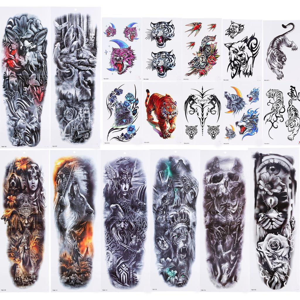 Наклейка Татуировка на Руку Мужчины Женщины Водонепроницаемая Вечеринка Модная Изысканный Узор Набор Временных Татуировок-Наклеек