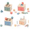 Montessori Toys for Baby Wooden Coin Box Toy Object Permanence Box Color Shape Cognition Match Educational Toy Fine Motor Toys