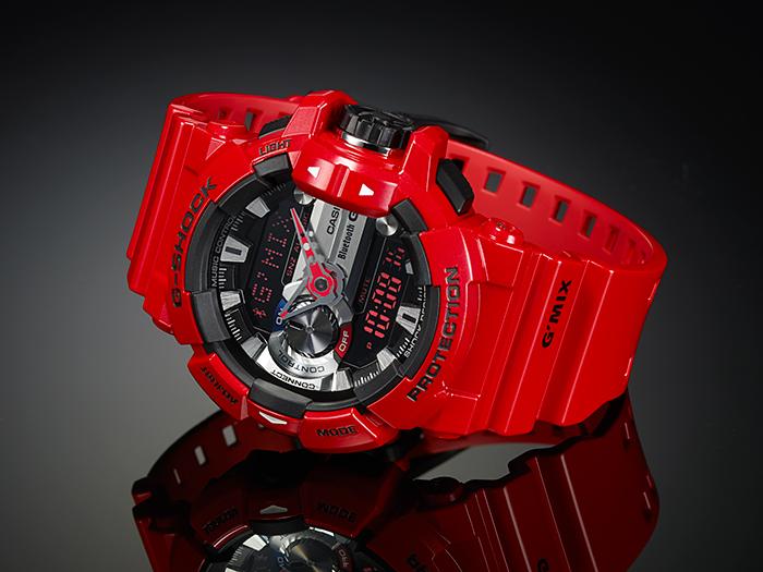 Casio Мужские часы G-SHOCK на смоляном ремешке, водостойкость 200 м, ударопрочные, с будильником, кварцевые, GBA-400-4A