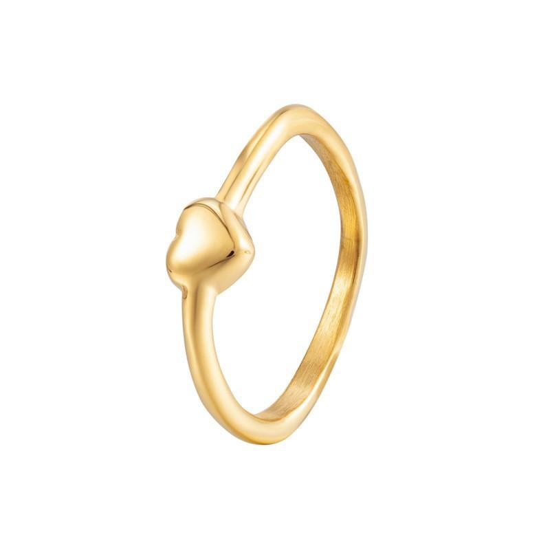 Изысканное и простое геометрическое квадратное кольцо любви, гальванизированное высококачественное кольцо, женские украшения из титановой стали