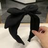 Новая Модная Повязка на Голову для Женщин Большая Бантовая Повязка Однотонный Повседневный Тюрбан Зимняя Вечеринка Путешествия Аксессуары для Волос