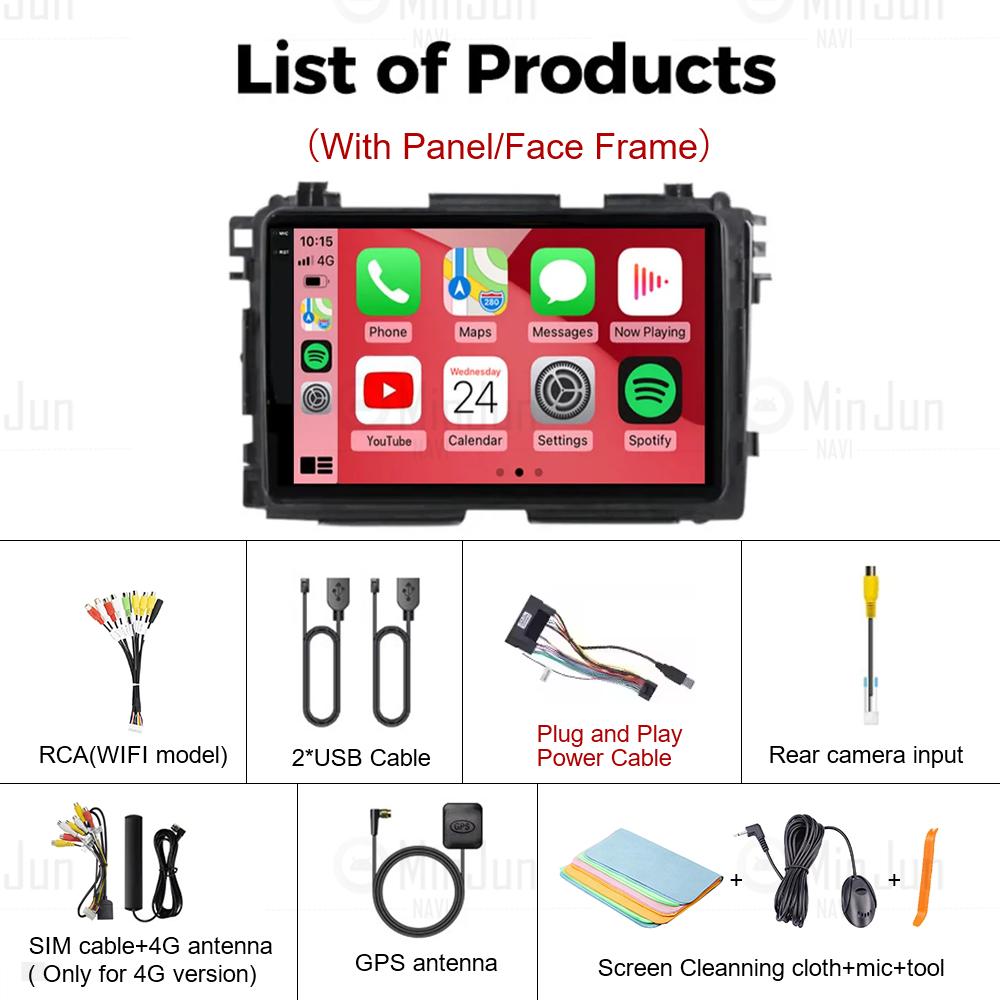 Android 14 Интеллектуальный для Honda Vezel HR V HRV XRV 2015 - 2020 Разделенный экран 4G+WiFi GPS Навигация Автомагнитола Мультимедийный плеер