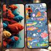 Мягкий ТПУ Для Realme 11 10 9 Pro Plus GT2 GT3 GT5 C21 C25 C35 C53 C55 C67 Pro 5G Ударопрочный Чехол для Телефона Синий Океан Рыба Fundas Сумка