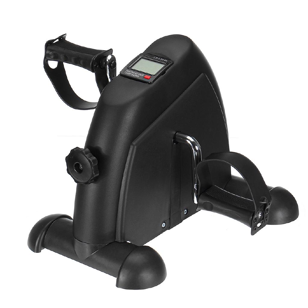 Home Gym Mini Pedal Exercise Bike Trainer Arm/Leg Physical Therapy Fitness Cycle Indoor Cycling Bikes LCD Display Stepper Tools