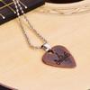 Metal Guitar Pick Necklace Zinc Alloy 1.2mm Thickness with   Chain
