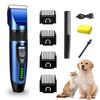 Профессиональная машинка для стрижки шерсти животных Перезаряжаемая Триммер для собак и кошек Дисплей заряда Батареи Уход Стрижка Низкий уровень шума Бритва Машинка для стрижки шерсти собак
