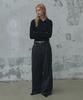 FROMWHERE Classic Wool Wide Slacks_Charcoal Grey