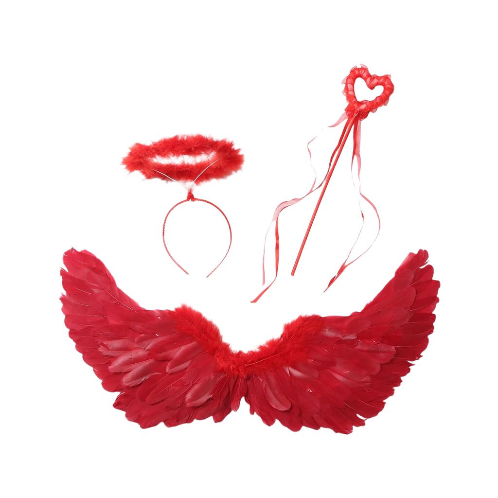 Комплект костюма для женщин Ангельские перья Ободок Палочка для Хэллоуина Косплей