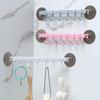 6 Non-trace Strong Sucker Rack Towel Hanger Holder Bathroom Shower Shelf