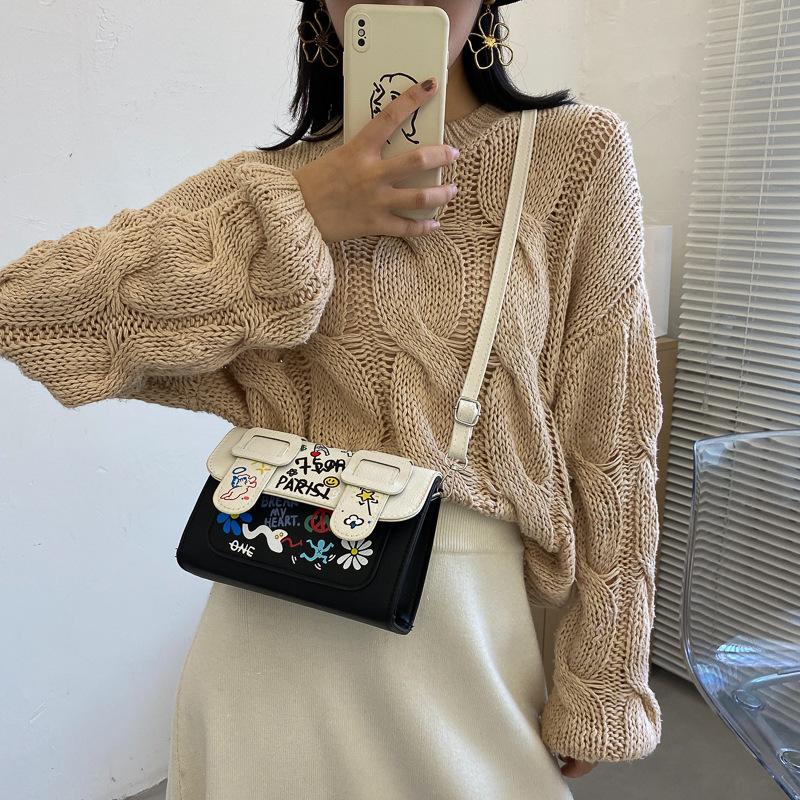 Женская сумка цвета граффити, новая модная сумка через плечо